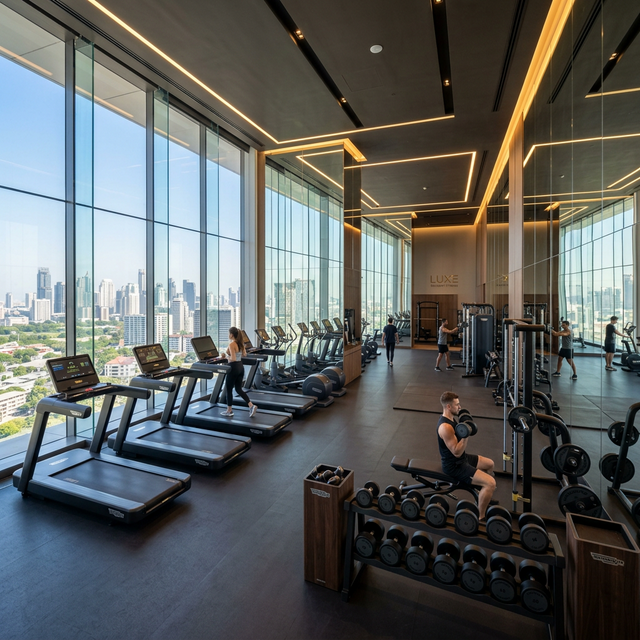 Modern gym facility Abhee Premium Residences Bangalore